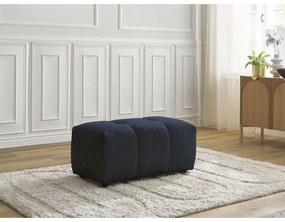 Poggiapiedi blu con rivestimento in bouclé Roxelane – Bobochic Paris