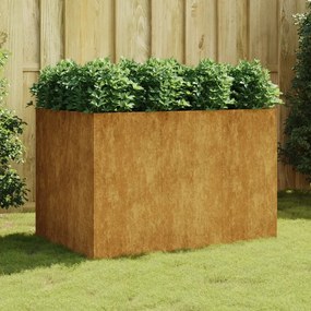 Fioriera Rialzata Da Giardino 120x80x80 Cm İn Acciaio Corten /