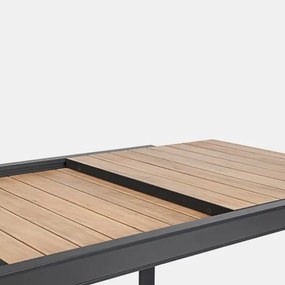 Tavolo Allungabile Da Esterno In Alluminio Antracite 100x160-240 Cm Belmar Bizzotto
