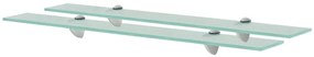 Mensole Galleggianti 2 Pz İn Vetro 70x20 Cm 8 Mm /