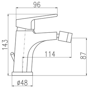 RAV Slezák CO145.0 - Miscelatore per bidet con piletta COLORADO 14,3 cm cromo lucido