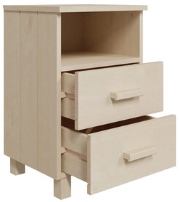 Comodino HAMAR Miele 40x35x62 cm in Legno Massello di Pino