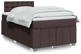 Giroletto A Molle Con Materasso Marrone Scuro 120x200cm Tessuto /