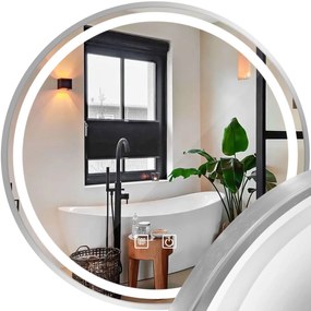 Specchio LED 50cm MMJ BRUSH SILVER