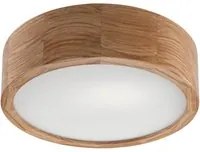 Lampada a Soffitto Eveline, Marrone, Legno, 27x27x8 cm, EPIKASA