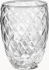 Set di 6 bicchieri in vetro soffiato artigianali Diamond