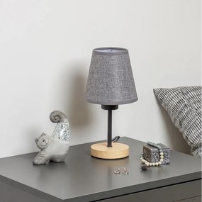 Brilagi - Lampada da tavolo NUBILA WOOD 1xE27/25W/230V quercia/grigio