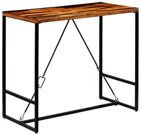 Tavolino Da Bar İn Legno Massello Di Recupero 120x60x106cm /
