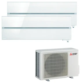 Condizionatore a muro multisplit MITSUBISHI ELECTRIC LN 9 + 9 18000 BTU classe raffreddamento A+++, bianco
