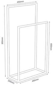 Porta asciugamani 85x45 cm bianco