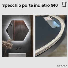 Specchio asimmetrico con luce LED G10