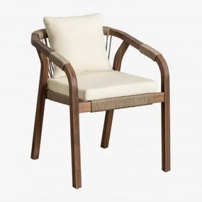Confezione da 2 sedie da pranzo con braccioli in legno di acacia - Sklum