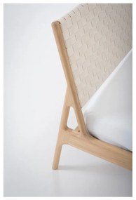 Letto matrimoniale in rovere bianco/naturale 180x200 cm Fawn - Gazzda