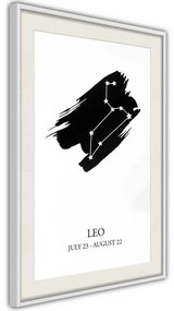 Poster  Zodiac: Leo I  Cornice Quadri Cornice d'oro con passe-partout, Larghezza x Altezza Home decor 40x60