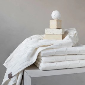 Asciugamani in cotone crema in set da 2 35x55 cm Geo - Mette Ditmer Denmark