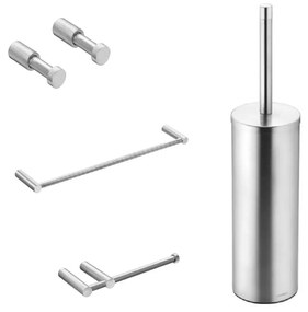 Set 5 Accessori Da Bagno Cosmic "Logic" Inox Satinato