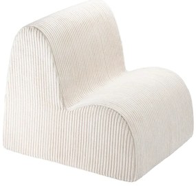 Poltrona per bambini color crema con rivestimento in velluto a coste Cloud – Wigiwama