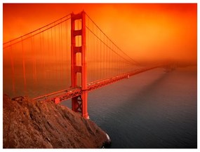 Fotomurale  Il Golden Gate Bridge  Colore Marrone, Dimensioni e Misure 250x193