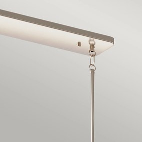 Lampadario Contemporaneo Kimrose Acciaio Nichel Lucido Vetro 10 Luci E14