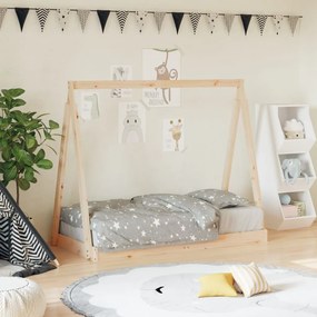 Giroletto Per Bambini 70x140 Cm İn Legno Massello Di Pino /