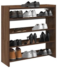 Scarpiera Rovere Marrone 80x25x81 Cm İn Legno Multistrato /
