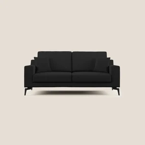Prestige divano moderno in microfibra smacchiabile T11 nero 146 cm