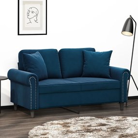 Cuscini Decorativi 2 Pz Blu 40x40 Cm İn Velluto /