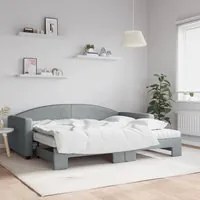 Divano Letto Estraibile Materassi Grigio Chiaro 90x200 Tessutocod mxl 106622