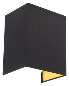 Lampada da parete moderna nera e oro - Vete