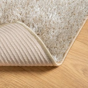 Tappeto a Pelo Lucido Lungo ISTAN Effetto Beige 160x230 cm