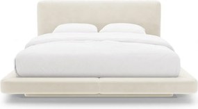 Letto matrimoniale imbottito avorio 140x200 cm Linea – Micadoni