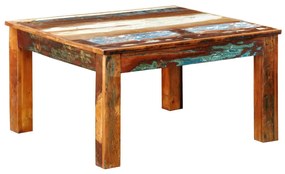 Tavolino Da Salotto Quadrato İn Legno Di Recupero /