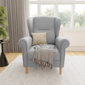 Poltrona con braccioli grigio chiaro Swan – Ropez