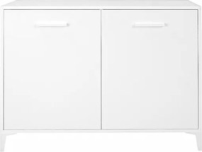 Madia in Legno 2 Ante 110x45 cm Drexa Bianco Frassino