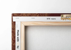 Quadro su tela – Elementi moderni di Mandala in sfumature di marrone