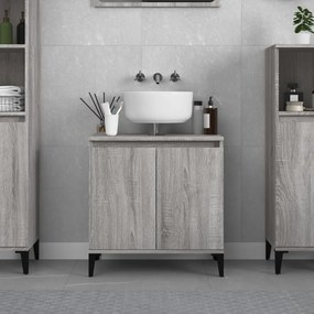 Mobile lavabo grigio sonoma 58x33x60 cm in legno multistrato