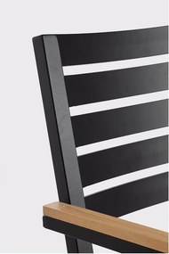 Sedie da esterno in set color antracite in metallo 4 pz Henna – Bizzotto