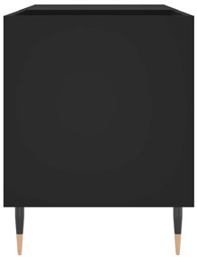 Mobile porta dischi nero 85x38x48 cm in legno multistrato