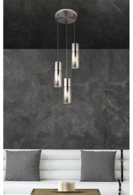 Globo 21000-3HN - Lampadario a sospensione con filo ANNIKA 3xE27/25W/230V diametro 30 cm cromo