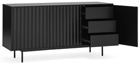 Cassettiera bassa nera 159x80 cm Sierra - Teulat