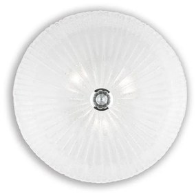 Plafoniera Classica Shell Vetro Trasparente 3 Luci E27