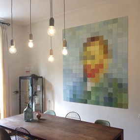 Lampada a sospensione industriale in cemento grigio - Cava 5