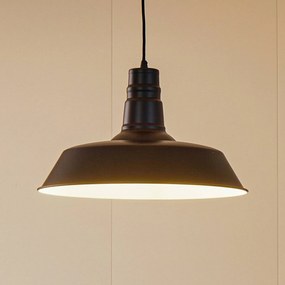 Lampada a sospensione Lindby Laylan, bianco/nero, Ø 46 cm, metallo