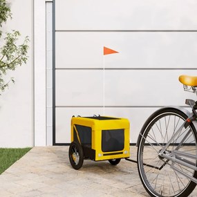 Rimorchio Da Bici Per Animali Giallo E Nero Oxford E Ferro /