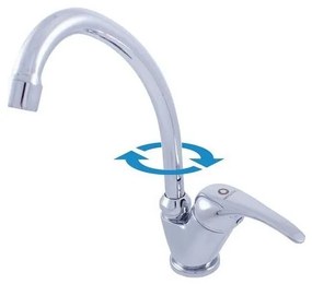 RAV Slezák SA006.0/1 - Miscelatore per lavello SAZAVA 26,1 cm, cromo lucido