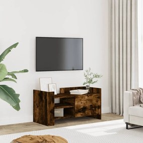 Mobile Porta Tv Rovere Fumo 80x35x40 Cm İn Legno Multistrato /