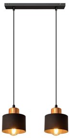 Lampadario su fune EDISON 2xE27/15W/230V