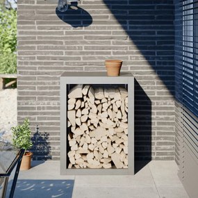 Rastrelliera Per Legna Da Ardere 60x40x80 Cm İn Acciaio Inox /