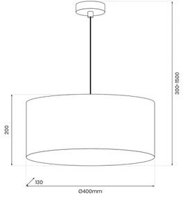 Lampadario a sospensione con filo FIORE 1xE27/15W/230V oro