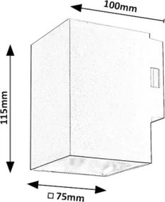 Rabalux 77156 - Applique a LED da esterno URFA LED/9W/230V IP65 nero